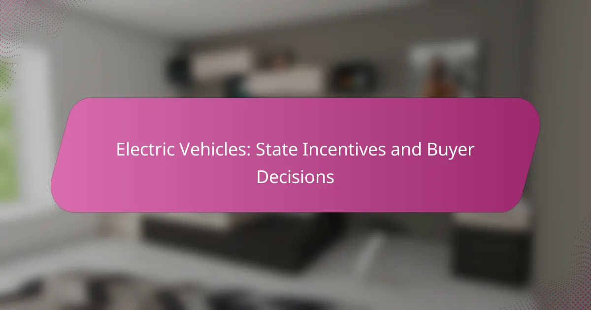 Electric Vehicles: State Incentives and Buyer Decisions