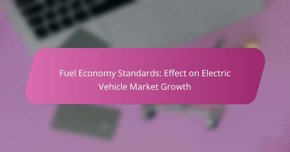 Fuel Economy Standards: Effect on Electric Vehicle Market Growth