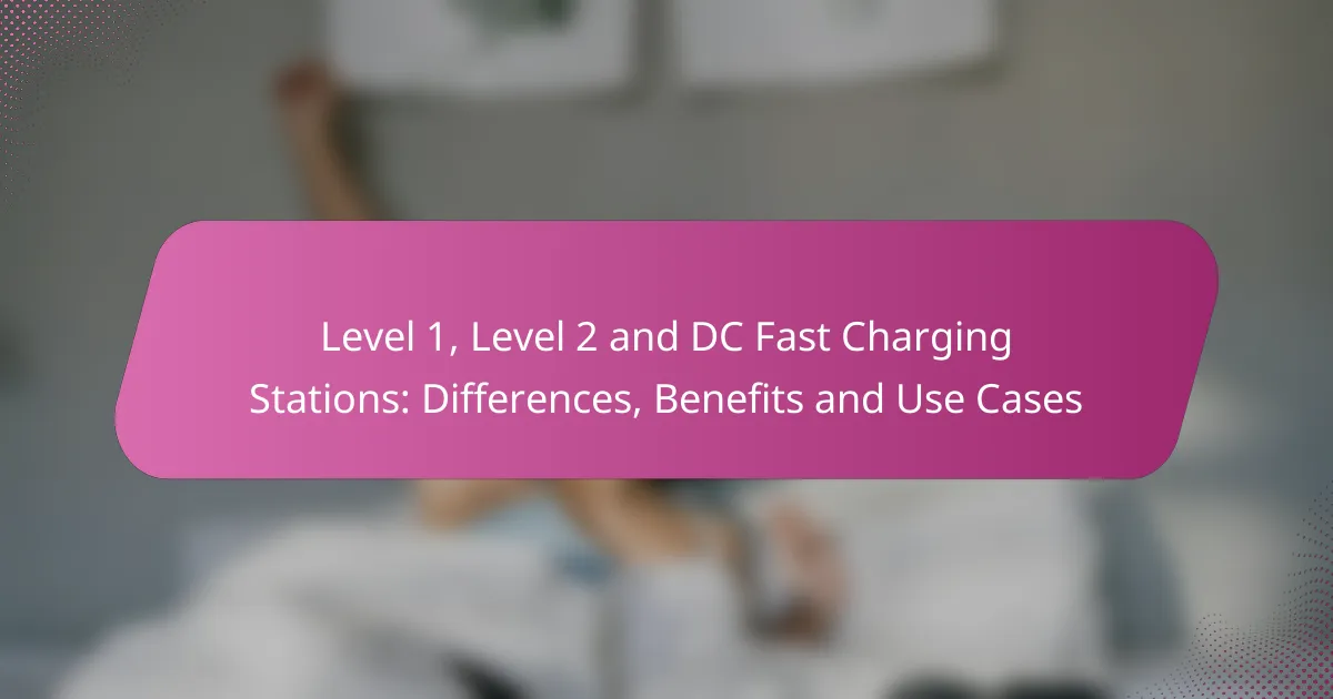 Level 1, Level 2 and DC Fast Charging Stations: Differences, Benefits and Use Cases