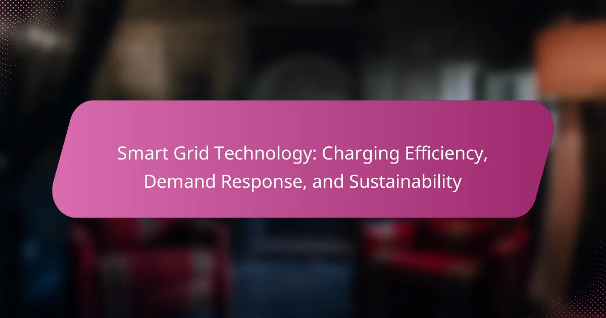 Smart Grid Technology: Charging Efficiency, Demand Response, and Sustainability