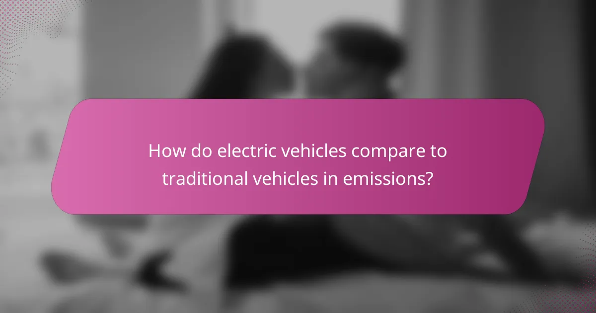 How do electric vehicles compare to traditional vehicles in emissions?